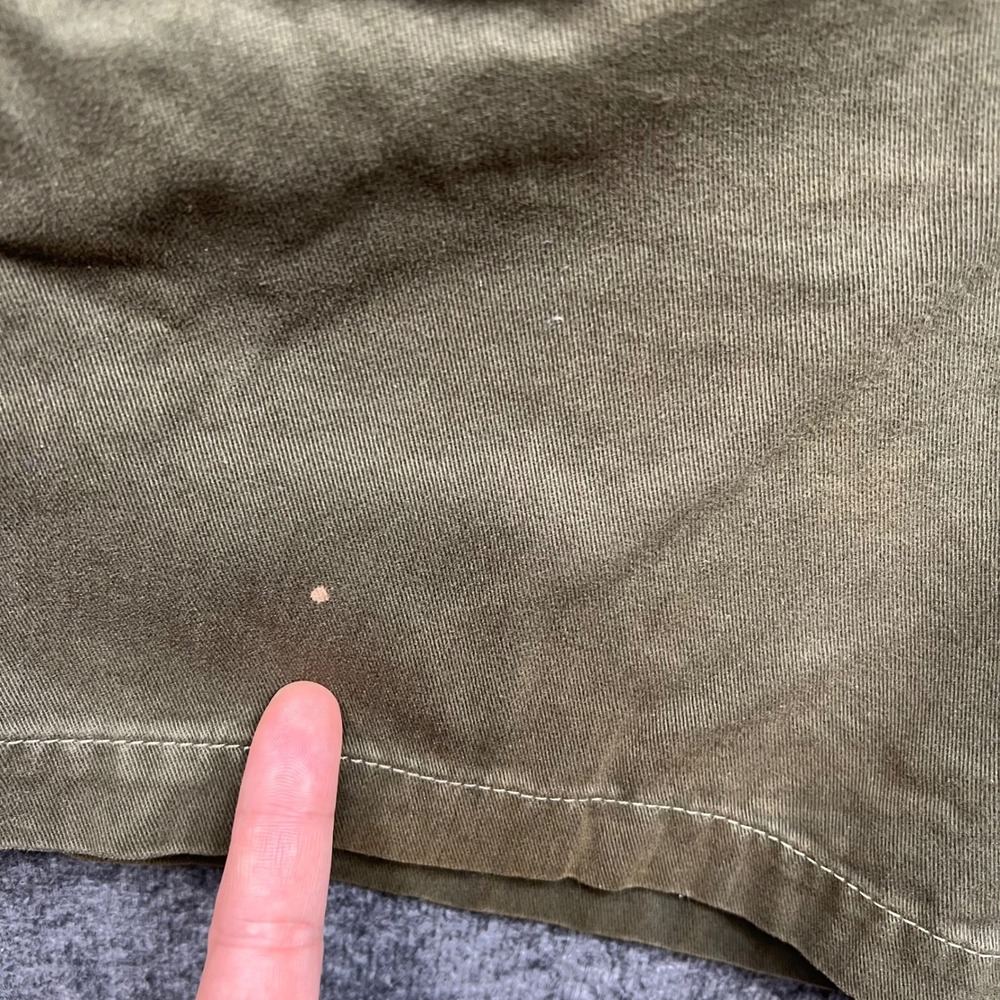 Eddie Bauer Shorts Mens 32 Olive Green Chino Cotton Twill Casual Outdoor - Picture 9 of 13